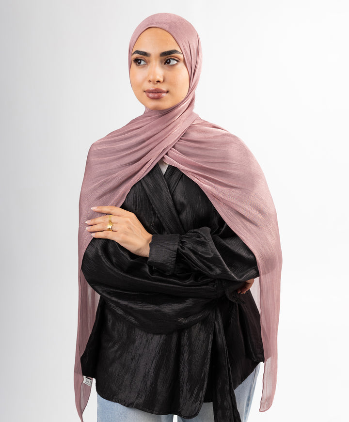 Organza Crinkle Satin Scarf