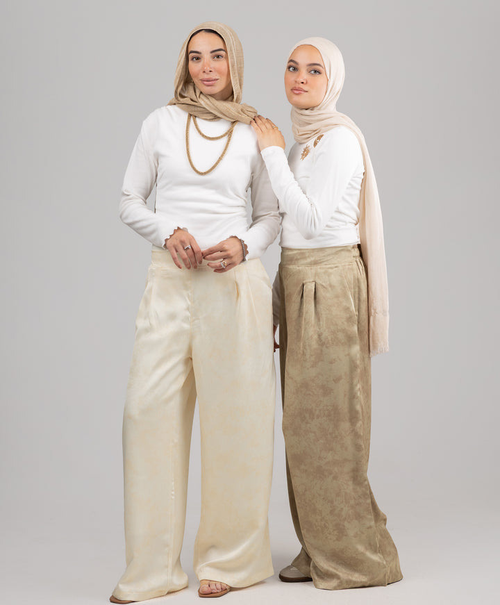 Glossy Satin Pants