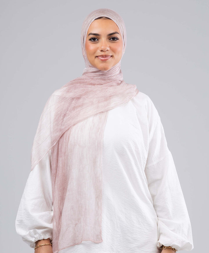 Lined Marble Chiffon Scarf