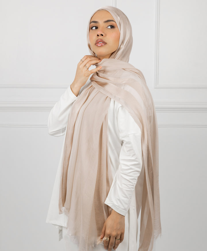 Glowy Satin Linen Scarf