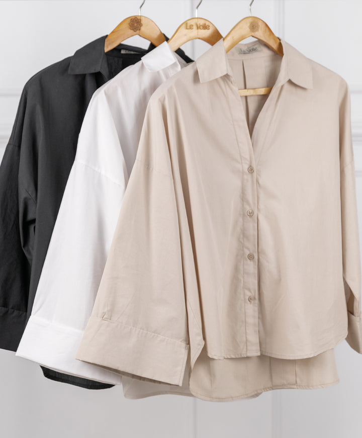 Loose Poplin Shirt