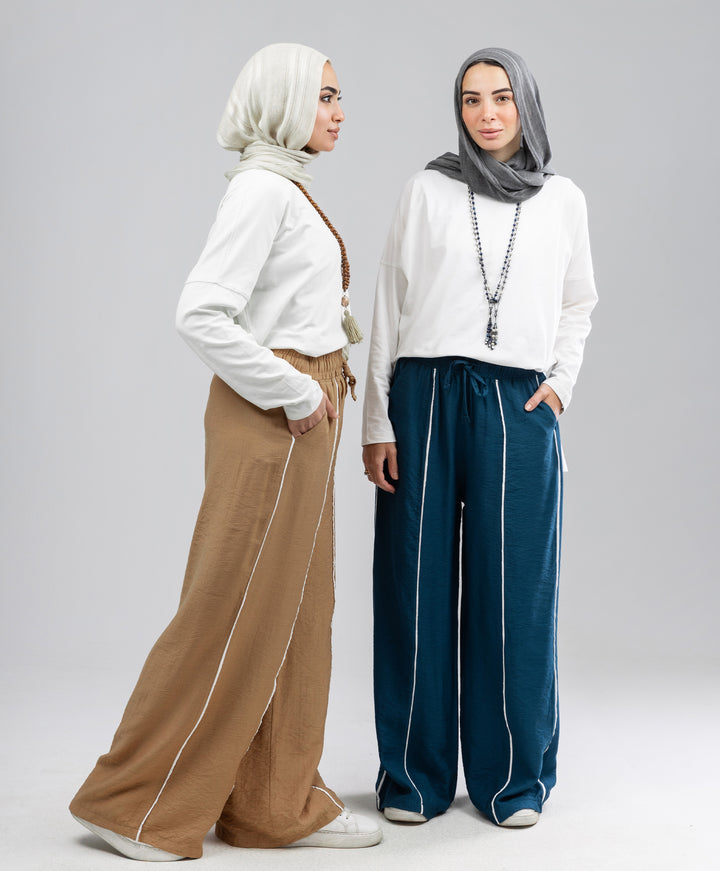 Piping Linen Pants