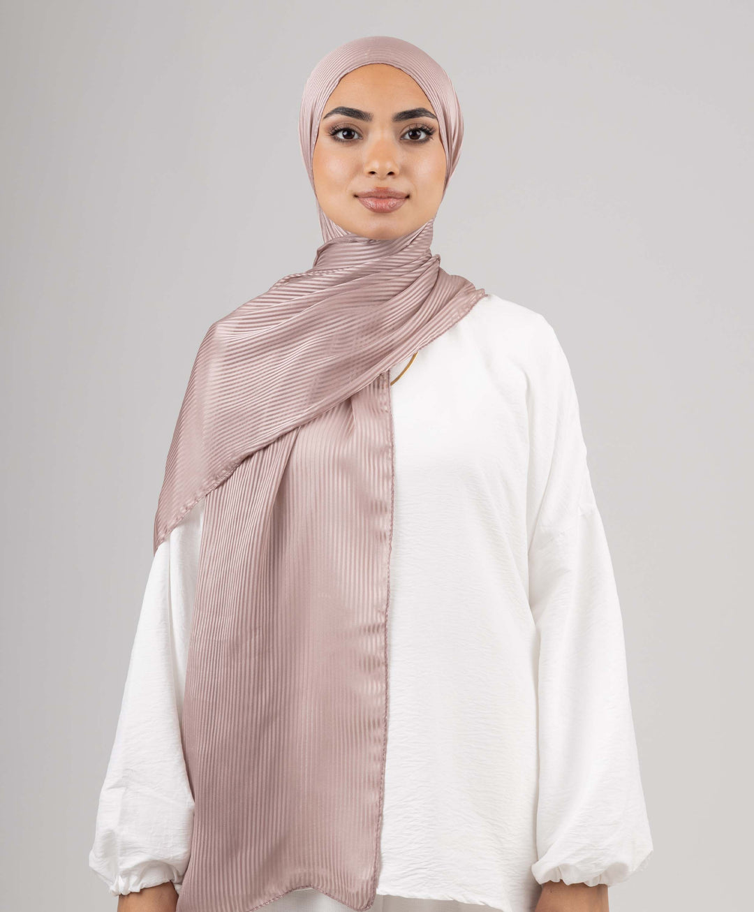 Lined Satin Chiffon Scarf