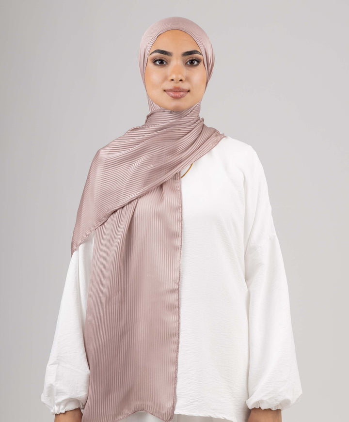 Lined Satin Chiffon Scarf