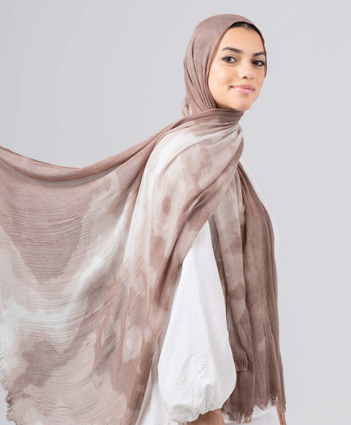 Wave Dye Linen Scarf