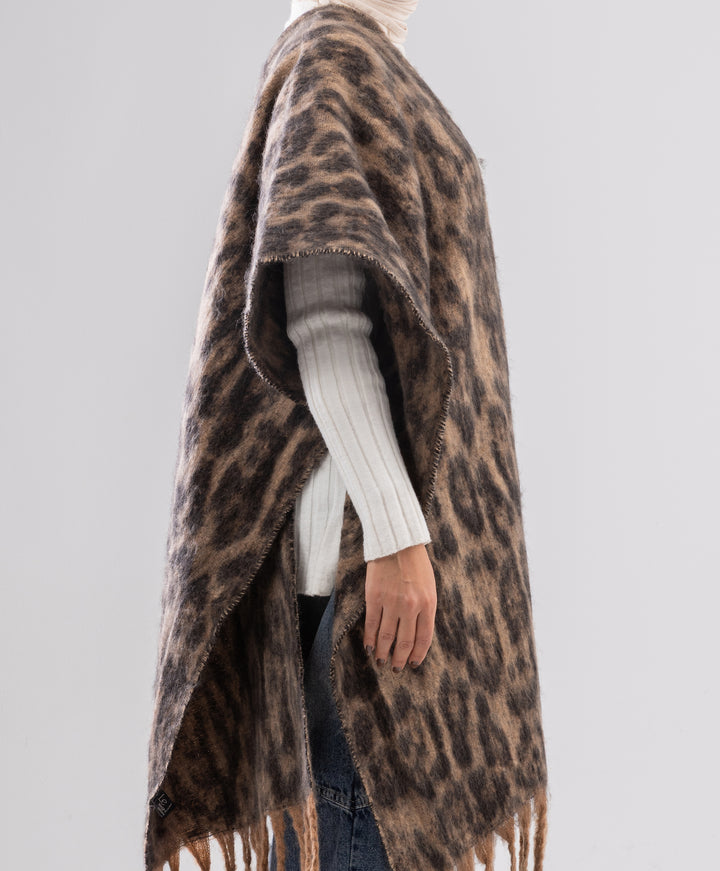 Leopard Winter Shawl