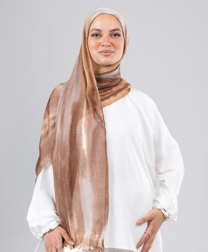 Tie Dye Linen Scarf