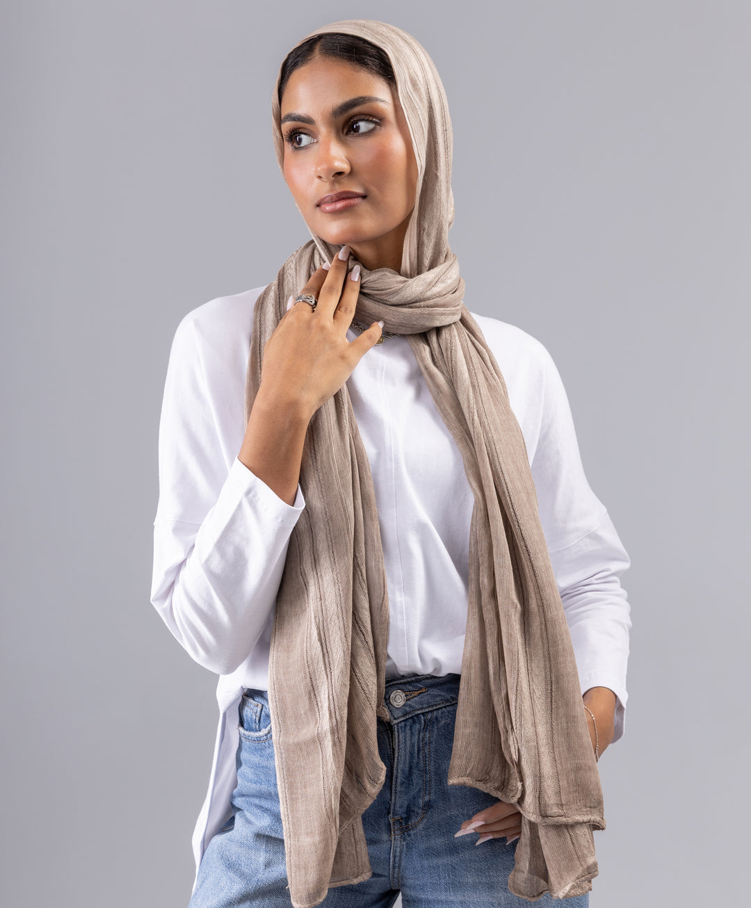 Striped Linen Scarf