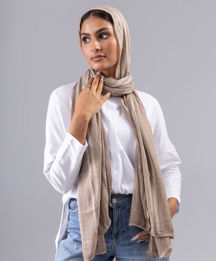 Striped Linen Scarf