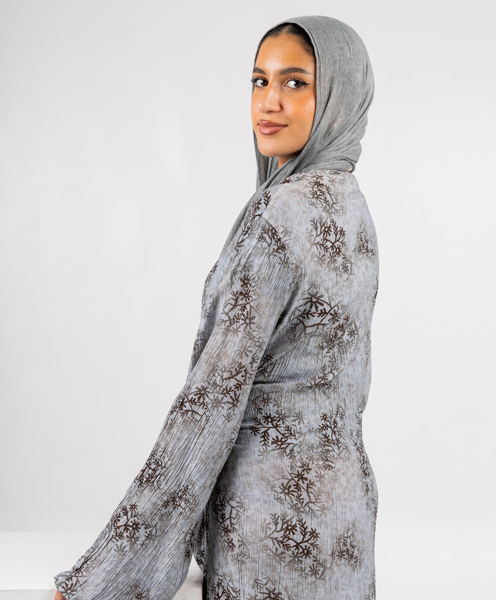 Fleuri Crinkle Wrap Dress