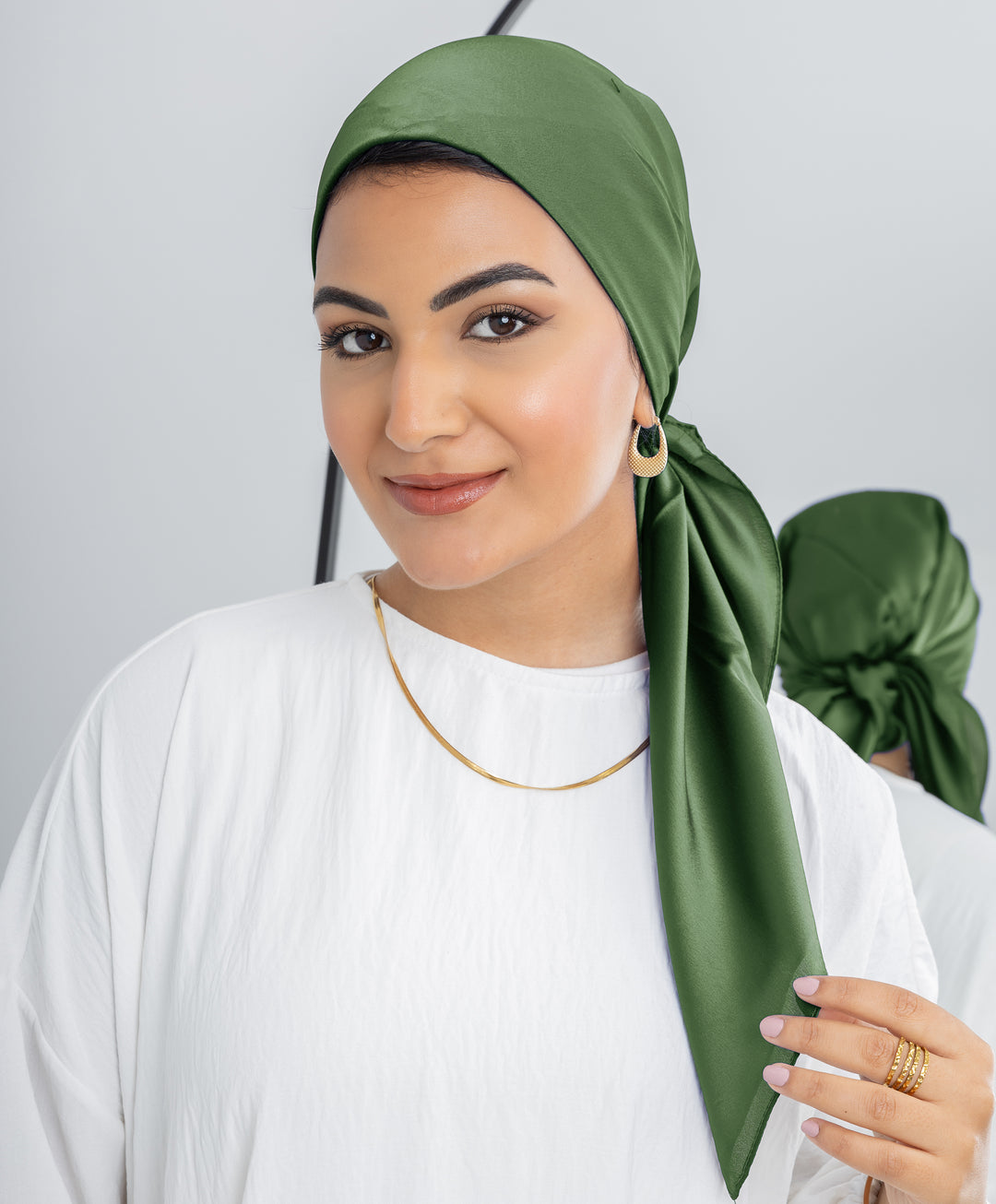 Plain Silk Square Scarf