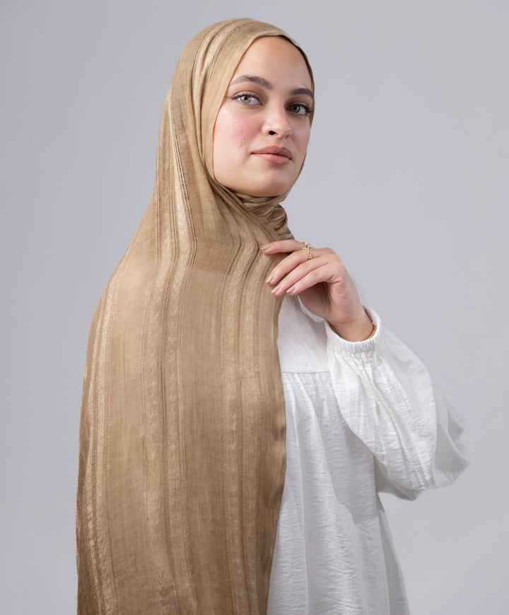 Striped Marble Linen Scarf