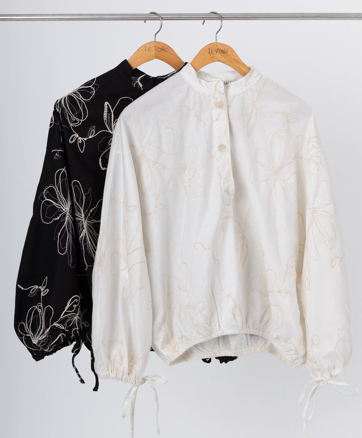 Botanical Embroidered Blouse