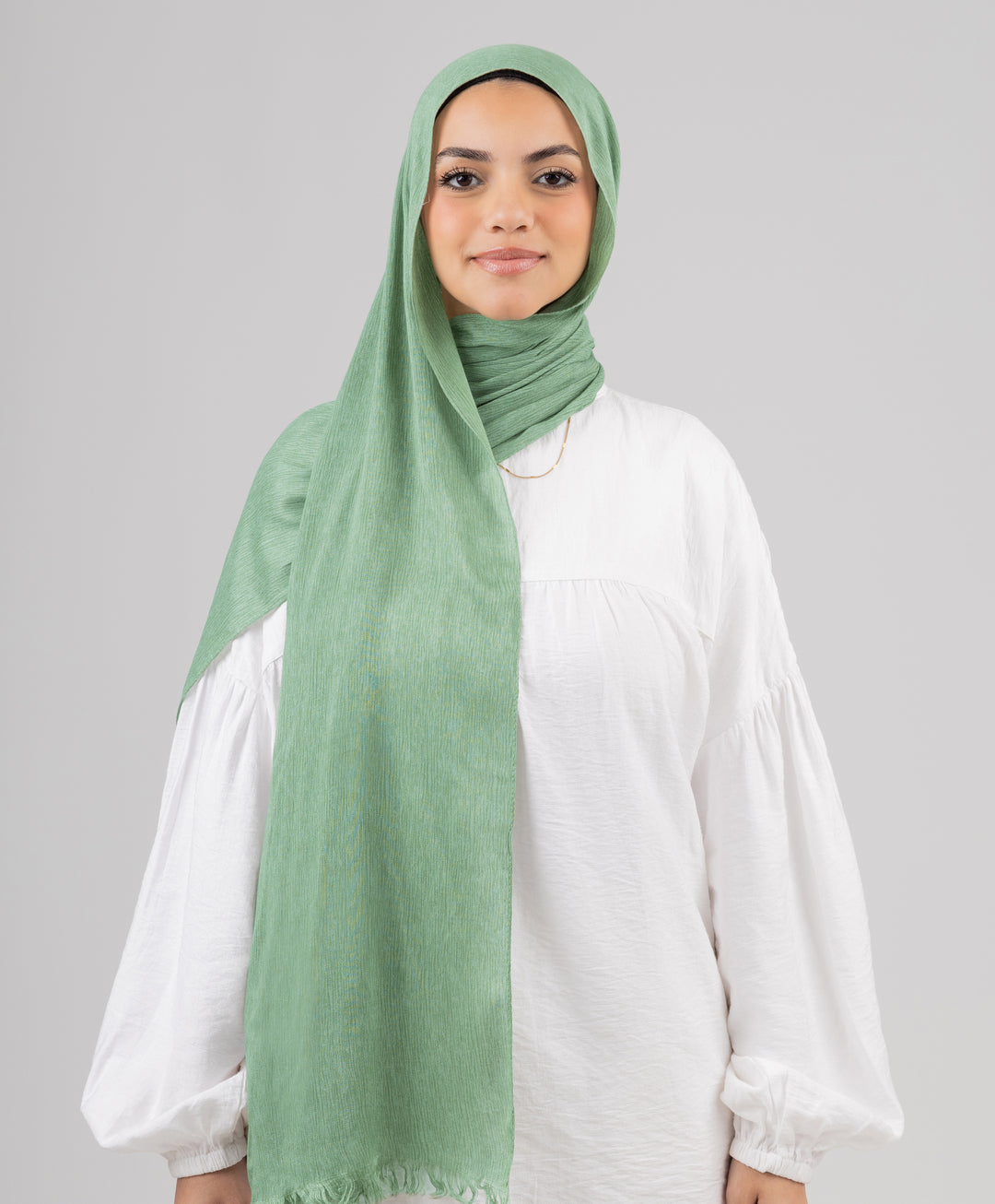 Foggy Marble Tassels Cotton Scarf