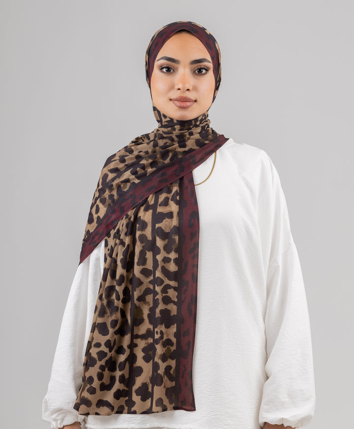 Striped Leopard Kuwaiti Scarf