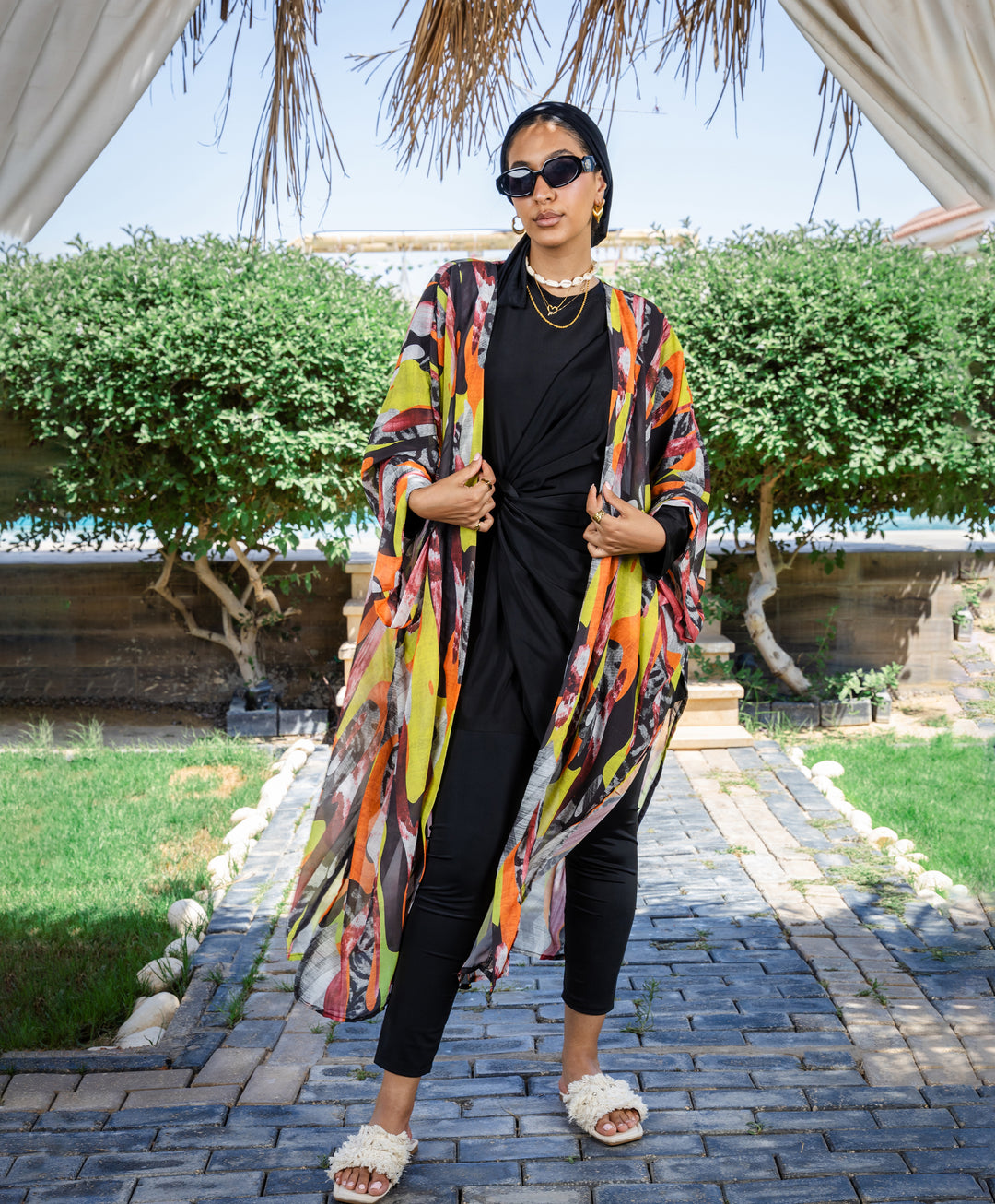Printed Chiffon Kimono