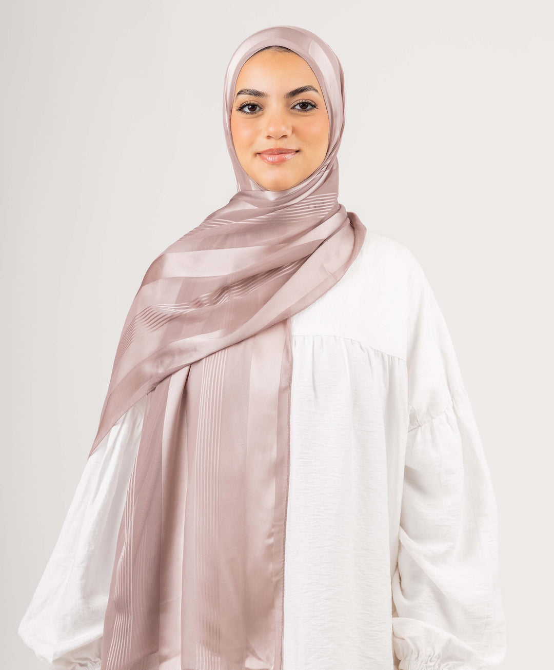 Stately Satin Chiffon Scarf