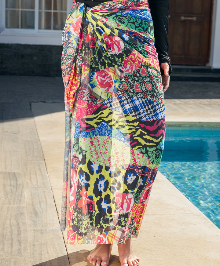 Printed Tulle Cover Up