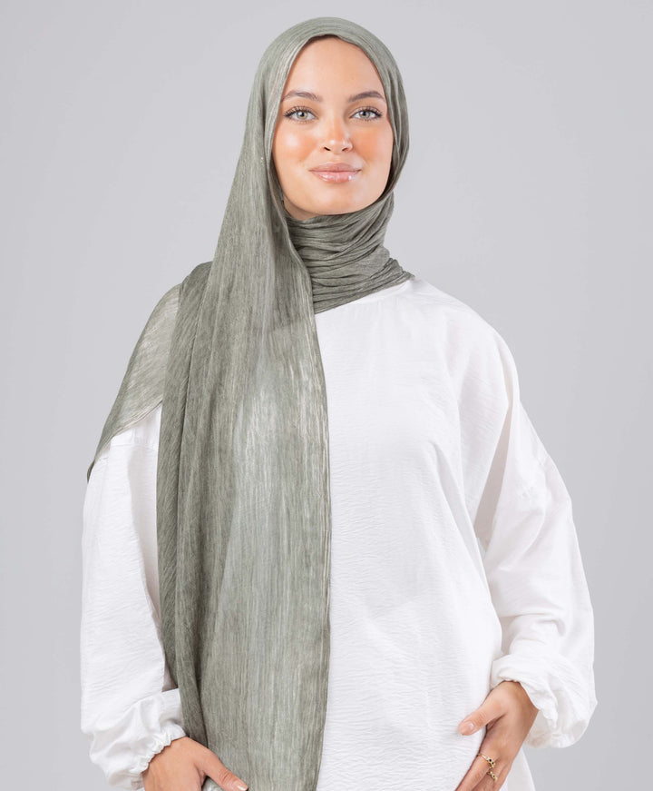 Fluffy Linen Marble Scarf