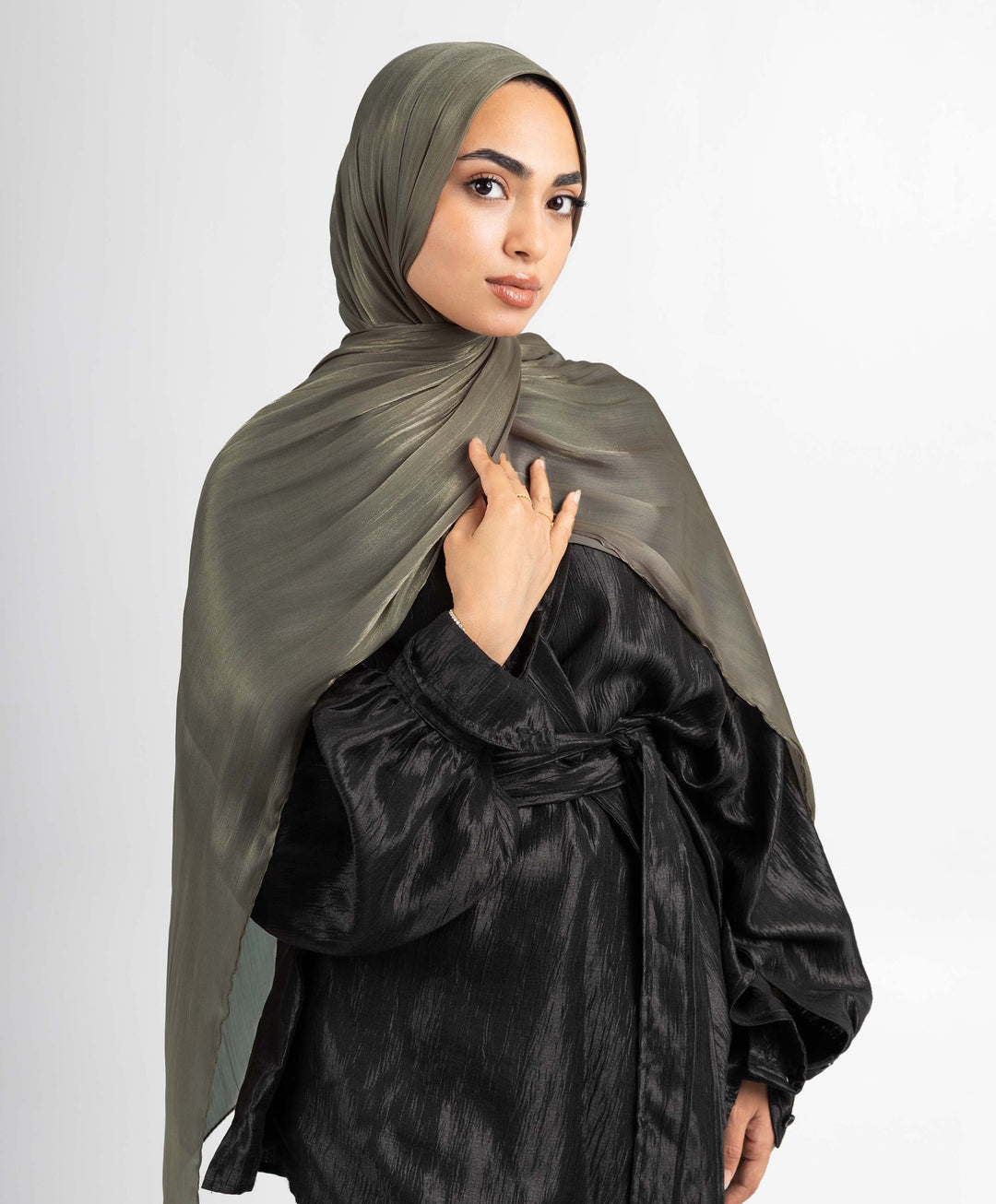 Organza Crinkle Satin Scarf