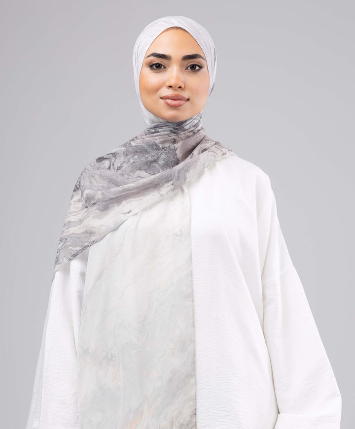 Pearl Marble Chiffon Scarf