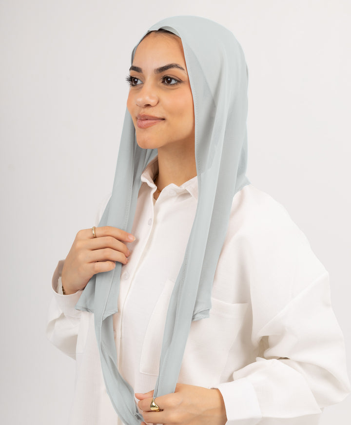 Easy Closed Chiffon Wrap Scarf