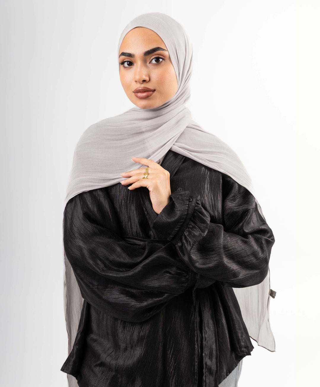 Organza Crinkle Satin Scarf