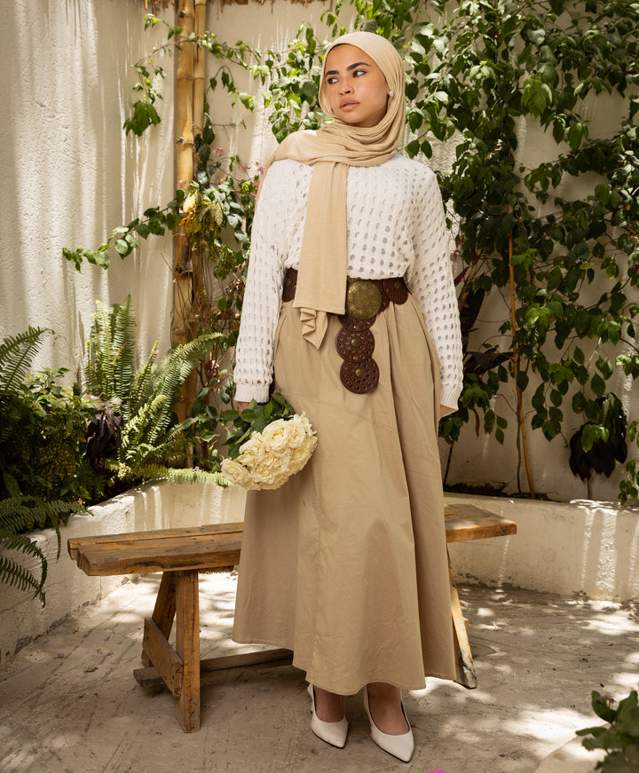 Balloon Poplin Skirt