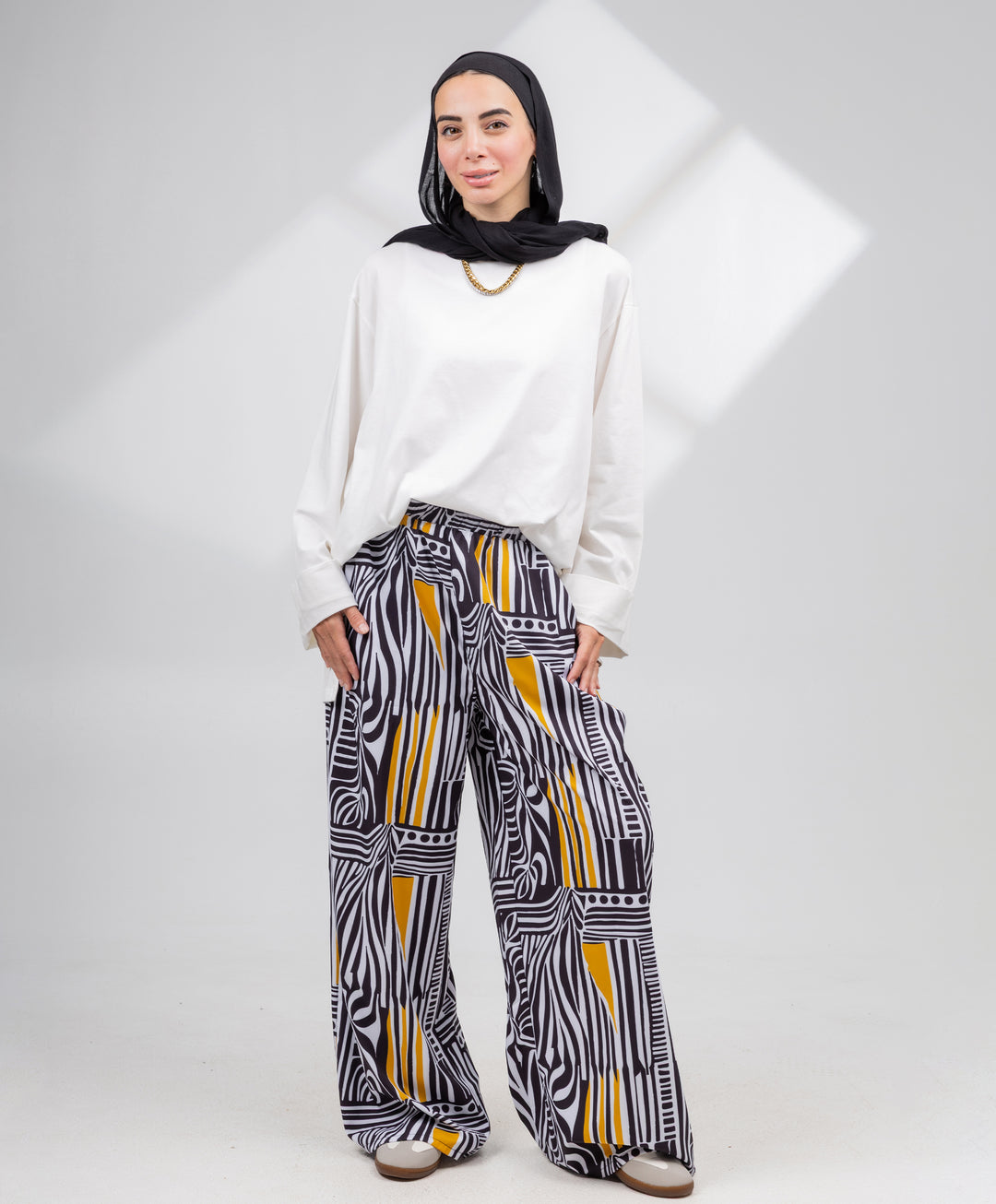 Printed Satin Pants