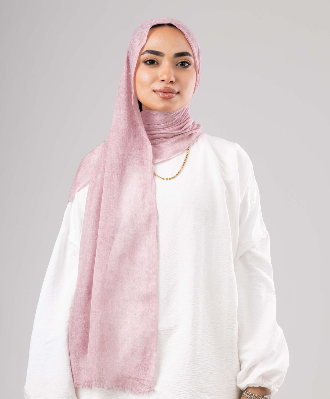 Fuzzy Linen Marble Scarf