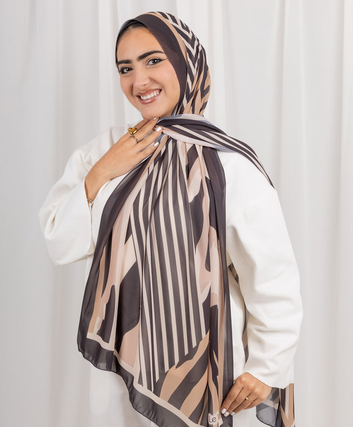 Silent Rhythm Chiffon Scarf