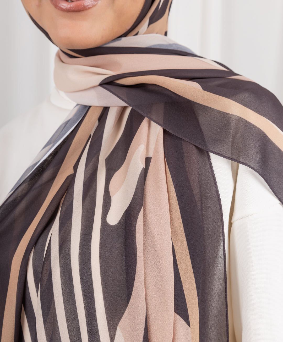 Silent Rhythm Chiffon Scarf