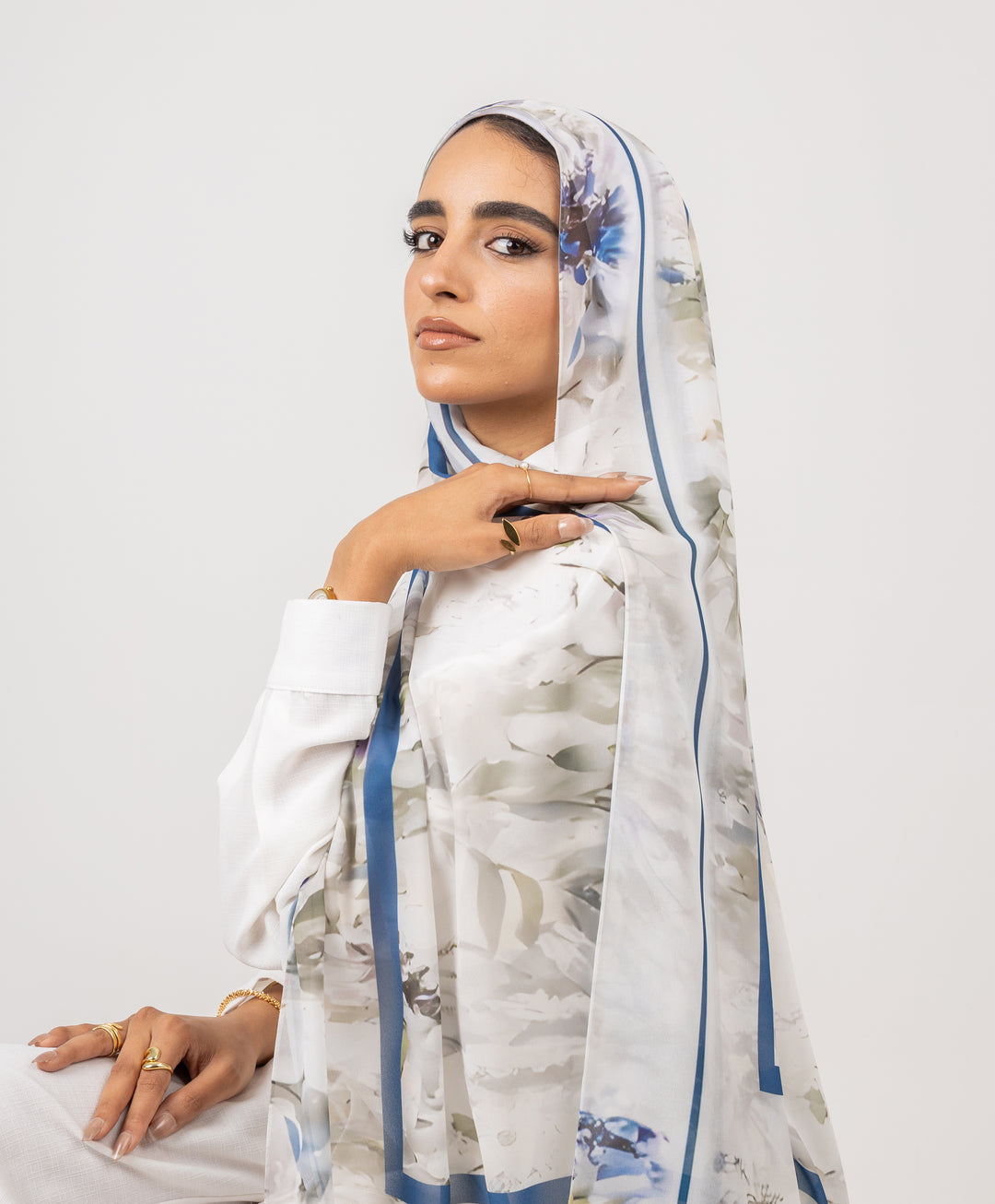 Blue Bloom Scarf