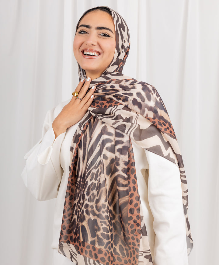 Wild Fusion Chiffon Scarf