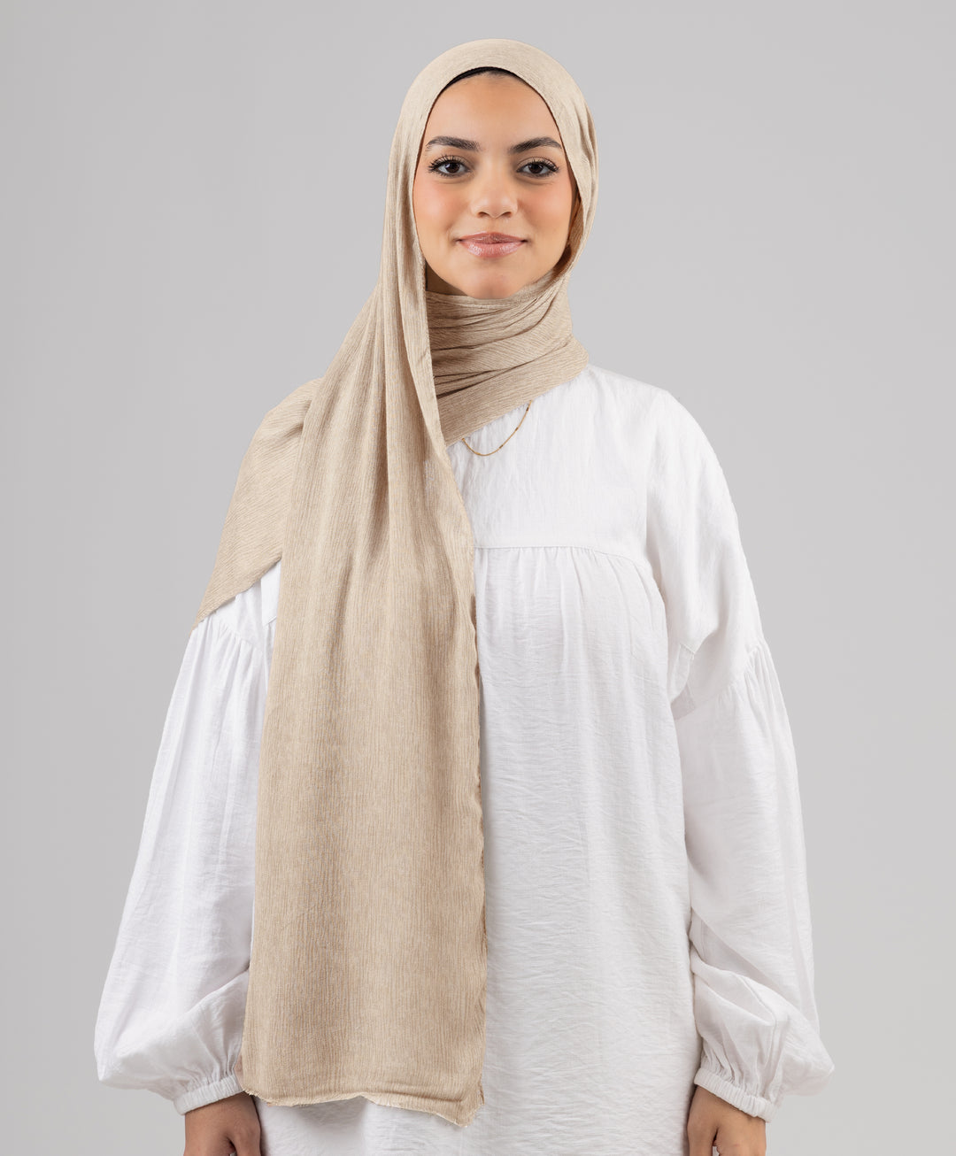 Foggy Marble Tassels Cotton Scarf
