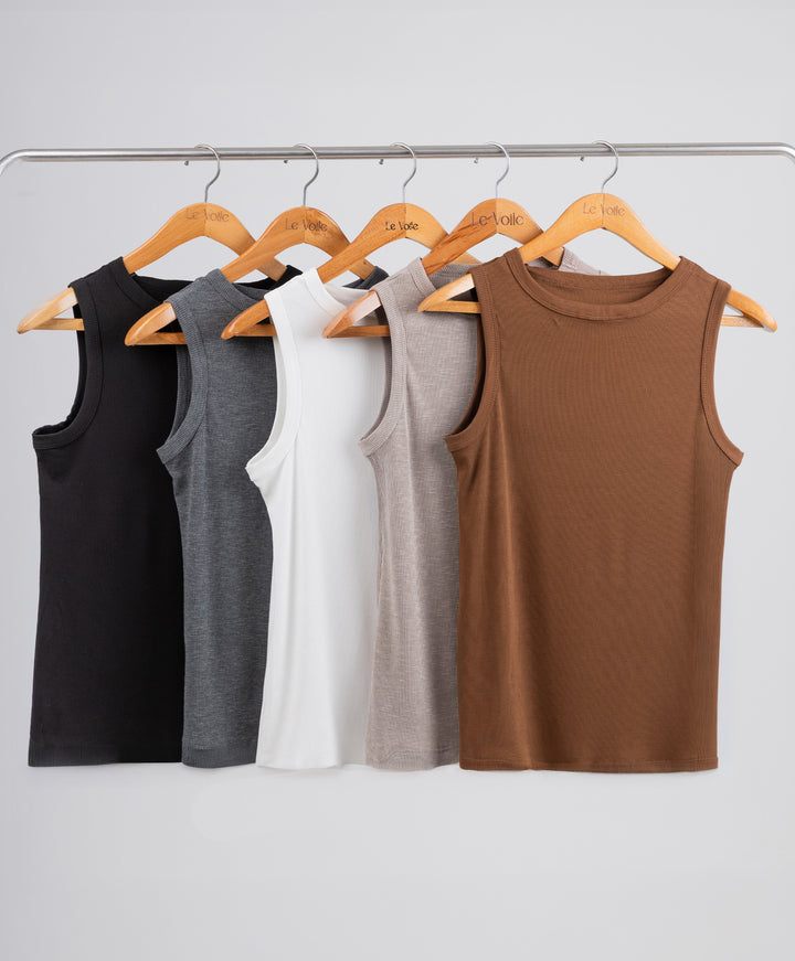 Ribbed Sleeveless Top