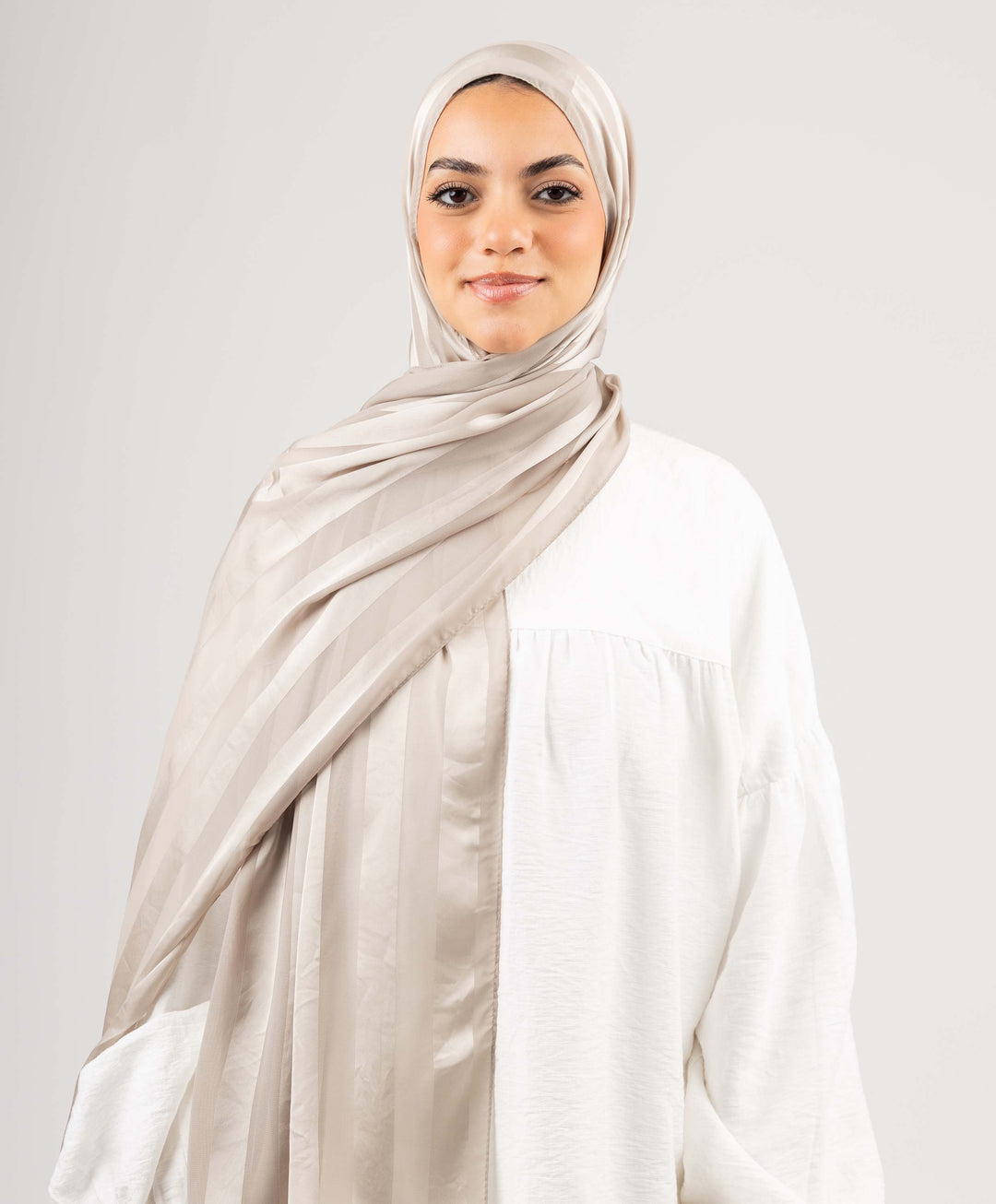 Lined Satin Chiffon Scarf