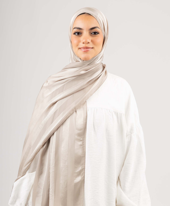 Lined Satin Chiffon Scarf