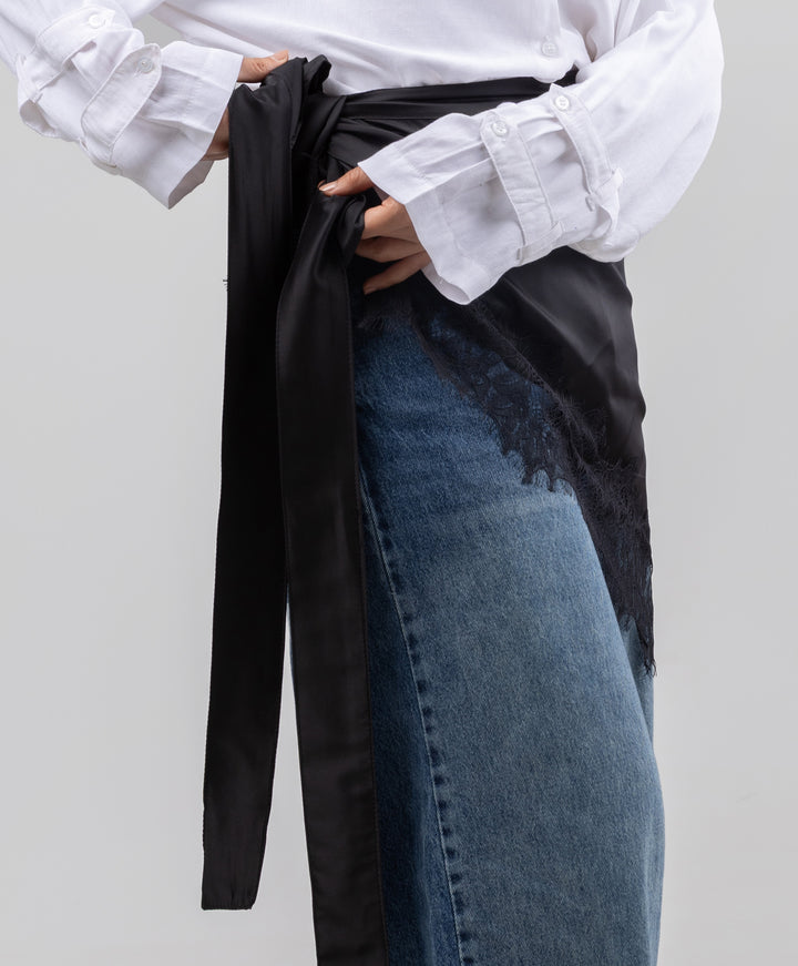 Satin Lace Skirt