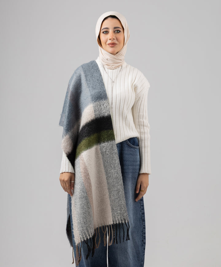 Cozy Striped Shawl