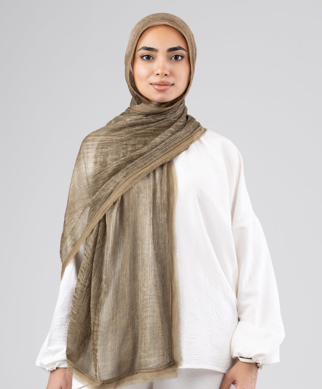 Silk Linen Line Scarf
