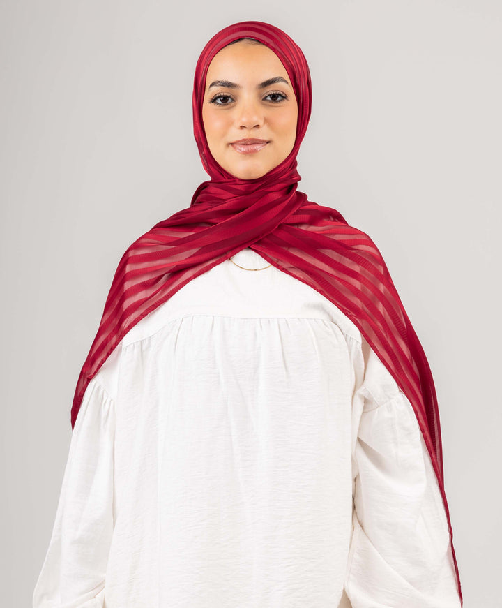 Majestic Satin Chiffon Scarf