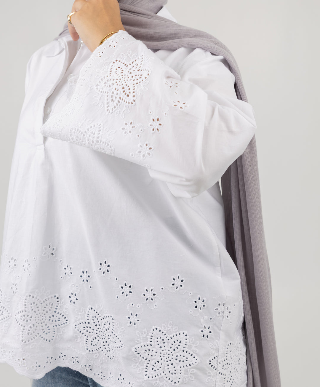 Embroidered Poplin Shirt