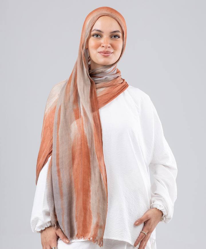 Tie Dye Linen Scarf