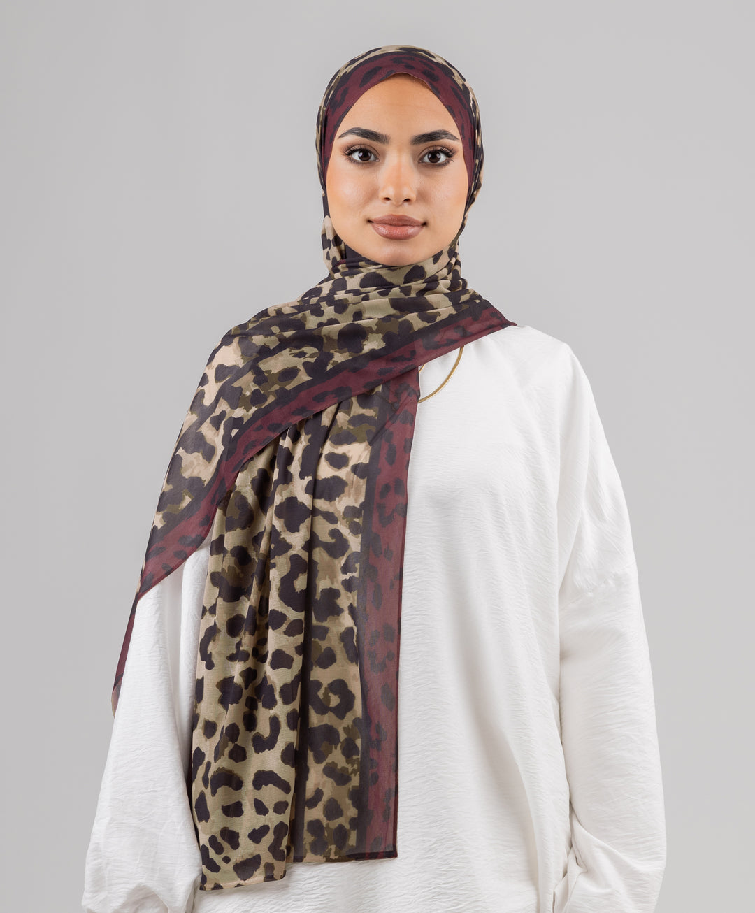 Striped Leopard Kuwaiti Scarf