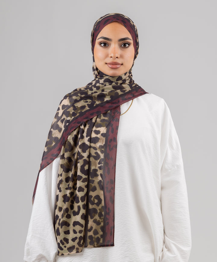 Striped Leopard Kuwaiti Scarf