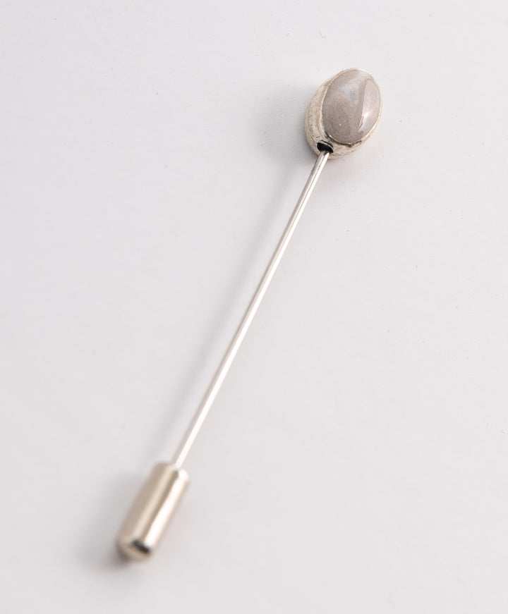 Oval Stone Pin