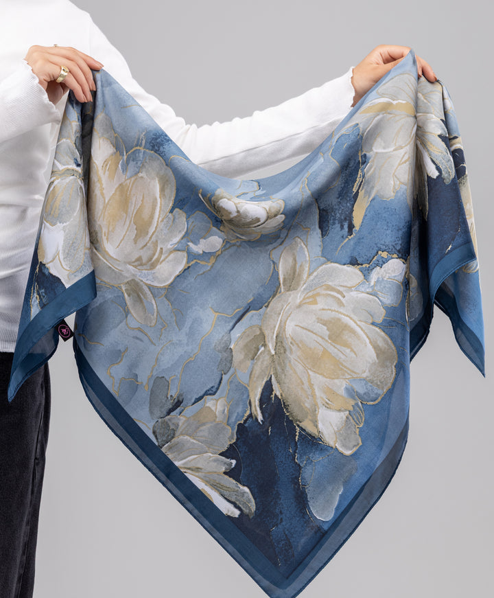 Printed Silk Square Scarf