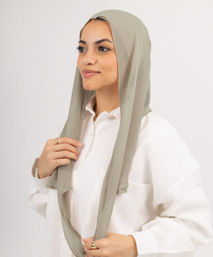 Easy Closed Chiffon Wrap Scarf