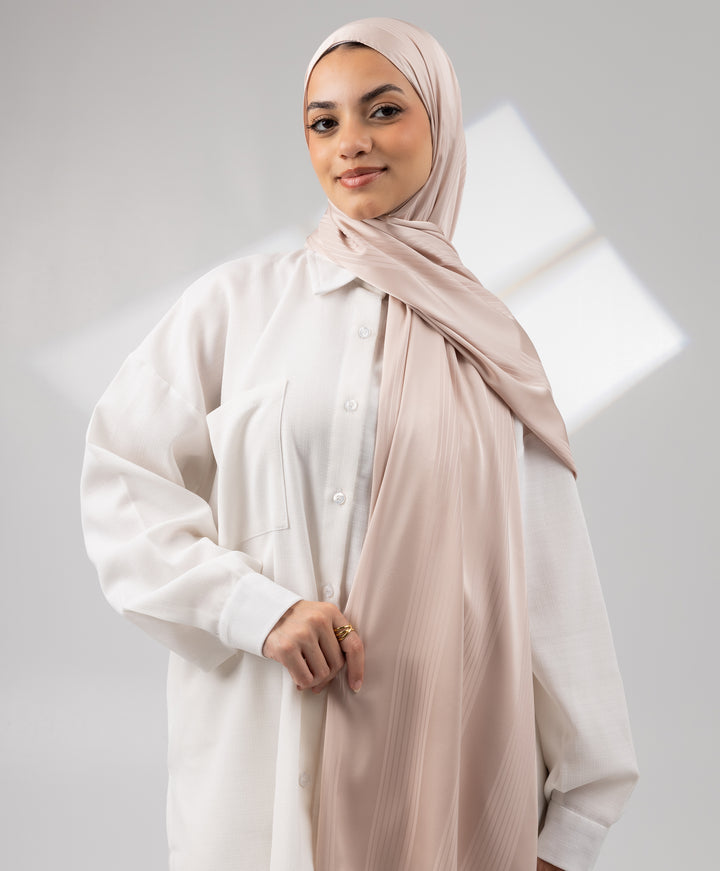 Striped Satin Scarf
